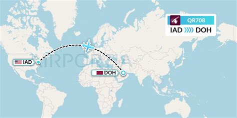 QR708 Flight Status Qatar Airways: Washington to Doha (QTR708) .